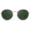 image:imageWearMe Pro  Reflective Lens Round Trendy SunglassesGold FrameSmoke Green Lens