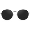 image:imageWearMe Pro  Reflective Lens Round Trendy SunglassesSilver Frame  Black Lens