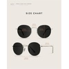 image:imageWearMe Pro  Reflective Lens Round Trendy SunglassesSilver Frame  Black Lens