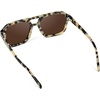 image:imageWearMe Pro  RetroInspired Square Double Bridge Aviator Womens Sunglasses Oversized Frame with Polarized UV ProtectionBeige Tortoise  Brown Lens