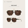 image:imageWearMe Pro  RetroInspired Square Double Bridge Aviator Womens Sunglasses Oversized Frame with Polarized UV ProtectionBeige Tortoise  Brown Lens