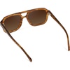 image:imageWearMe Pro  RetroInspired Square Double Bridge Aviator Womens Sunglasses Oversized Frame with Polarized UV ProtectionCrystal Brown Grain  Brown Gold Gradient Lens