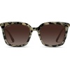 image:imageWearMe Pro  Square Oversized Metal Frame Fashion Style Women Polarized SunglassesBeige TortoiseGradient Brown Lens