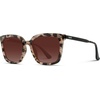 image:imageWearMe Pro  Square Oversized Metal Frame Fashion Style Women Polarized SunglassesBlush Pink TortoiseGradient Brown Lens