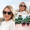 image:imageWearMe Pro  Square Oversized Metal Frame Fashion Style Women Polarized SunglassesBlush Pink TortoiseGradient Brown Lens