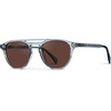 image:imageWearMe Pro  Urban Mens Square Sunglasses  Narrow Fit Double Bridge Design Modern Round Frames amp Polarized LensesDenim Blue Frame  Brown Lens