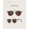 image:imageWearMe Pro  Urban Mens Square Sunglasses  Narrow Fit Double Bridge Design Modern Round Frames amp Polarized LensesDenim Blue Frame  Brown Lens