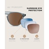 image:imageWearMe Pro  Urban Mens Square Sunglasses  Narrow Fit Double Bridge Design Modern Round Frames amp Polarized LensesDenim Blue Frame  Brown Lens