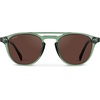 image:imageWearMe Pro  Urban Mens Square Sunglasses  Narrow Fit Double Bridge Design Modern Round Frames amp Polarized LensesEmerald Green Frame  Brown Lens