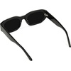 image:imageWearMe Pro  Womens Chunky Narrow Rectangular Sunglasses  Polarized Lightweight Acetate 100 UV ProtectionBlack  Triple Black Lens