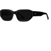image:imageWearMe Pro  Womens Chunky Narrow Rectangular Sunglasses  Polarized Lightweight Acetate 100 UV ProtectionBlack  Triple Black Lens