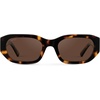 image:imageWearMe Pro  Womens Chunky Narrow Rectangular Sunglasses  Polarized Lightweight Acetate 100 UV ProtectionTortoise  Amber Lens