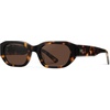 image:imageWearMe Pro  Womens Chunky Narrow Rectangular Sunglasses  Polarized Lightweight Acetate 100 UV ProtectionTortoise  Amber Lens