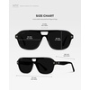image:imageWearMe Pro  Womens Polarized Aviator Sunglasses Acetate Frame amp Trendy Sleek Double BridgeBlack  Triple Black Lens