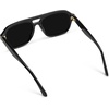 image:imageWearMe Pro  Womens Polarized Aviator Sunglasses Acetate Frame amp Trendy Sleek Double BridgeBlack  Triple Black Lens