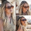 image:imageWearMe Pro  Womens Polarized Aviator Sunglasses Acetate Frame amp Trendy Sleek Double BridgeRuby Tortoise  Tinted Red Lens