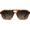image:imageWearMe Pro  Womens Polarized Aviator Sunglasses Acetate Frame amp Trendy Sleek Double BridgeSaddlewood Tortoise  Grey Brown Gradient Lens