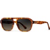 image:imageWearMe Pro  Womens Polarized Aviator Sunglasses Acetate Frame amp Trendy Sleek Double BridgeSaddlewood Tortoise  Grey Brown Gradient Lens