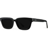 image:imageWearMe Pro  Womens Polarized Rectangular Sunglasses Narrow Acetate Frame Durable 5Barrel Hinges HandPolished FinishBlack  Triple Black Lens