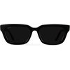 image:imageWearMe Pro  Womens Polarized Rectangular Sunglasses Narrow Acetate Frame Durable 5Barrel Hinges HandPolished FinishBlack  Triple Black Lens