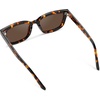 image:imageWearMe Pro  Womens Polarized Rectangular Sunglasses Narrow Acetate Frame Durable 5Barrel Hinges HandPolished FinishEmber Tortoise  Dark Brown Lens