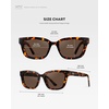 image:imageWearMe Pro  Womens Polarized Rectangular Sunglasses Narrow Acetate Frame Durable 5Barrel Hinges HandPolished FinishEmber Tortoise  Dark Brown Lens