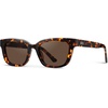 image:imageWearMe Pro  Womens Polarized Rectangular Sunglasses Narrow Acetate Frame Durable 5Barrel Hinges HandPolished FinishEmber Tortoise  Dark Brown Lens