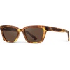 image:imageWearMe Pro  Womens Polarized Rectangular Sunglasses Narrow Acetate Frame Durable 5Barrel Hinges HandPolished FinishHoneycomb Tortoise  Brown Lens