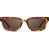 image:imageWearMe Pro  Womens Polarized Rectangular Sunglasses Narrow Acetate Frame Durable 5Barrel Hinges HandPolished FinishHoneycomb Tortoise  Brown Lens