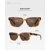 image:imageWearMe Pro  Womens Polarized Rectangular Sunglasses Narrow Acetate Frame Durable 5Barrel Hinges HandPolished FinishHoneycomb Tortoise  Brown Lens