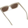 image:imageWearMe Pro  Womens Polarized Rectangular Sunglasses Narrow Acetate Frame Durable 5Barrel Hinges HandPolished FinishPearl Beige  Brown Lens