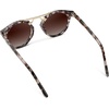 image:imageWearMe Pro  Womens Polarized Round Retro DoubleBridge Vintage SunglassesBeige Tortoise  Brown Lens