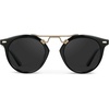 image:imageWearMe Pro  Womens Polarized Round Retro DoubleBridge Vintage SunglassesBlack  Black Gradient Lens