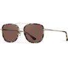 image:imageWearMe Pro  Womens Polarized Square Sunglasses Modern Square Aviator with Double Bridge Vintage AestheticsBeige Tortoise Frame  Brown Lens