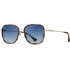 image:imageWearMe Pro  Womens Polarized Square Sunglasses Modern Square Aviator with Double Bridge Vintage AestheticsBrown Tortoise Frame  Gradient Blue Lens