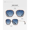 image:imageWearMe Pro  Womens Polarized Square Sunglasses Modern Square Aviator with Double Bridge Vintage AestheticsBrown Tortoise Frame  Gradient Blue Lens