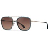 image:imageWearMe Pro  Womens Polarized Square Sunglasses Modern Square Aviator with Double Bridge Vintage AestheticsCrystal Cobalt  Brown Lens