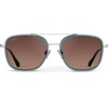 image:imageWearMe Pro  Womens Polarized Square Sunglasses Modern Square Aviator with Double Bridge Vintage AestheticsCrystal Cobalt  Brown Lens