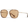 image:imageWearMe Pro  Womens Polarized Square Sunglasses Modern Square Aviator with Double Bridge Vintage AestheticsHoneycomb Tortoise  Gold Tinted Lens