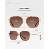 image:imageWearMe Pro  Womens Polarized Square Sunglasses Modern Square Aviator with Double Bridge Vintage AestheticsSunset Tortoise Frame  Gradient Brown Lens