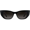 image:imageWearMe Pro  Womens Polarized Sunglasses CatEye Acetate Frame Rectangular Lenses Durable 5Barrel Hinges HandPolishedBlack  Oak Brown Gradient Lens