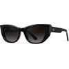 image:imageWearMe Pro  Womens Polarized Sunglasses CatEye Acetate Frame Rectangular Lenses Durable 5Barrel Hinges HandPolishedBlack  Oak Brown Gradient Lens