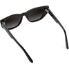 image:imageWearMe Pro  Womens Polarized Sunglasses CatEye Acetate Frame Rectangular Lenses Durable 5Barrel Hinges HandPolishedBlack  Oak Brown Gradient Lens
