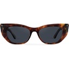 image:imageWearMe Pro  Womens Polarized Sunglasses CatEye Acetate Frame Rectangular Lenses Durable 5Barrel Hinges HandPolishedEmber Tortoise  Smoke Grey Lens