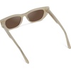 image:imageWearMe Pro  Womens Polarized Sunglasses CatEye Acetate Frame Rectangular Lenses Durable 5Barrel Hinges HandPolishedPearl Beige  Brown Lens
