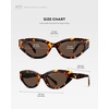 image:imageWearMe Pro  Womens Polarized Sunglasses Narrow Fashion CatEye Acetate Frame Oval Lenses HandPolishedEmber Tortoise  Dark Brown Lens