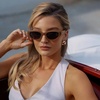 image:imageWearMe Pro  Womens Polarized Sunglasses Narrow Fashion CatEye Acetate Frame Oval Lenses HandPolishedToffee Brown  Oak Brown Gradient Lens