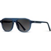 image:imageWearMe Pro Bold Retro Polarized Aviator Sunglasses  Geometric Flat Top Frame Design Gradient LensesCrystal Cobalt  Smoke Gradient Lens