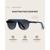 image:imageWearMe Pro Bold Retro Polarized Aviator Sunglasses  Geometric Flat Top Frame Design Gradient LensesCrystal Cobalt  Smoke Gradient Lens