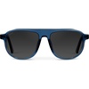 image:imageWearMe Pro Bold Retro Polarized Aviator Sunglasses  Geometric Flat Top Frame Design Gradient LensesCrystal Cobalt  Smoke Gradient Lens
